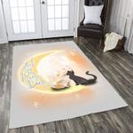 a couple of cat and moon dhcld0310at rug living room rug home decor 0