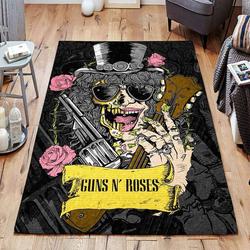 Skull Gun And Rose Flowers Rug Living Room Area Rug Home Decor Ccc19103552