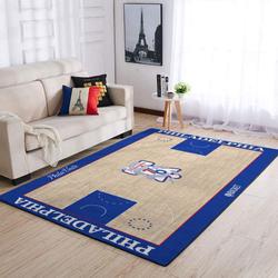 NBA Philadelphia 76ers Rectangle Rug Personalized Non-Slip Carpet Gift For Basketball Fans 200305