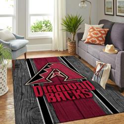Arizona Diamondbacks Wooden Style Area Rug Mlb Team Logo Carpet 2