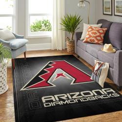 Arizona Diamondbacks Area Rug Mlb Baseball Team Logo Carpet Living Room Rugs 2