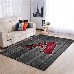 Arizona Diamondbacks Wooden Style Area Rug Mlb Team Logo Carpet 4
