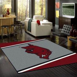 Arkansas Razorbacks Area Rug Football Living Room Carpet Home Rug V11250