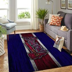 Atlanta Braves Wooden Area Rug Mlb Logo Living Room Rugs Home Decor V3674