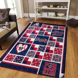 Atlanta Braves Area Rug Mlb Team Logo Living Room Rugs Home Decor V3683