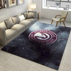 NBA Atlanta Hawks Rectangle Rug Personalized Non-Slip Carpet Gift For Basketball Fans