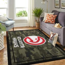 NBA Atlanta Hawks Rectangle Rug Personalized Non-Slip Carpet Gift For Basketball Fans