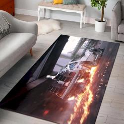 Back To The Future Delorean Time Travel Car Rug Living Room Rug Home Decor