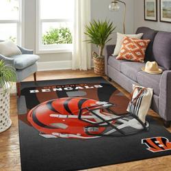 NFL Cincinnati Bengals Area Rug Personalized Non-Slip Carpet Gift For Football Fans 190912