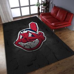 MLB Cleveland Indians Baseball Team Area Rug Living Room Home Decor 1912242