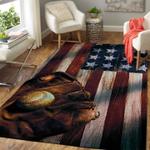 baseball ball glove on american flag area rug football living room carpet home rug regtangle carpet floor decor home decor 0