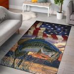 bass fish american flag area rug living room rug home decor carpets 0