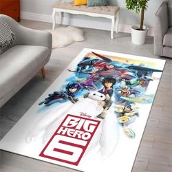 Baymax Big Hero 6 Disney Movies Area Rugs Living Room Carpet Rug V11166