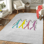 beatles quote and in the end the love you take is equal to the love you make area rug rug regtangle carpet floor decor home decor 0