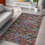 blue elephant mandala print area rug living room rug home decor 0