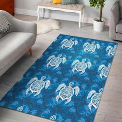 Turtle Sea Turtle Pattern Print Area Rug Living Room Rug Home Decor