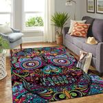boho detailed skull area rug living room rug home decor ofd bh190830 0
