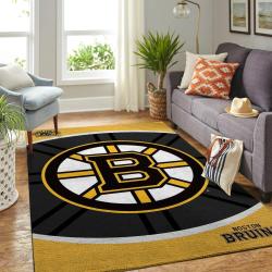 NHL Boston Bruins Rectangle Rug Personalized Non-Slip Carpet Gift For Ice Hockey Fans