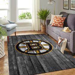 NHL Boston Bruins Rectangle Rug Personalized Non-Slip Carpet Gift For Ice Hockey Fans