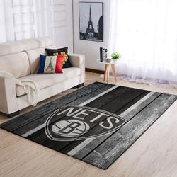 NBA Brooklyn Nets Rectangle Rug Personalized Non-Slip Carpet Gift For Basketball Fans