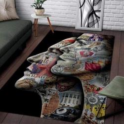 Brown Teddy Bear Pattern Print Area Rug Living Room Rug Home Decor