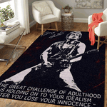 bruce springsteen quotes the great challenge of adulthood pop art area rug rug regtangle carpet floor decor home decor 0