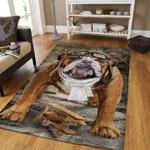 bull dog wearing glassses area rug living room rug home decor ofd 190909 0