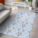 bull terrier heart pattern print area rug living room rug home decor 0