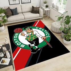 NBA Boston Celtics Rectangle Rug Personalized Non-Slip Carpet Gift For Basketball Fans