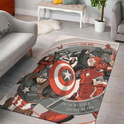Captain America 3: Civil War Marvel Movies Area Rugs Living Room Carpet