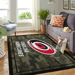 NHL Carolina Hurricanes Rectangle Rug Personalized Non-Slip Carpet Gift For Ice Hockey Fans 20030468