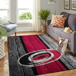 NHL Carolina Hurricanes Rectangle Rug Personalized Non-Slip Carpet Gift For Ice Hockey Fans