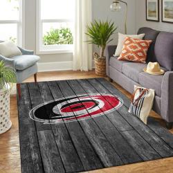 NHL Carolina Hurricanes Rectangle Rug Personalized Non-Slip Carpet Gift For Ice Hockey Fans