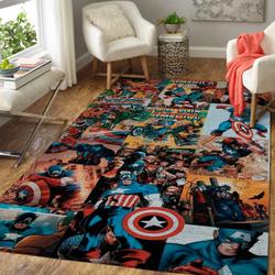 Captain America Marvel Team Pride Nice Gift Home Decor Area Rug Living Room Rug