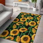 cartoon sunflower pattern print area rug living room rug home decor 0