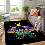 charlotte hornets nba team logo skull flower style nice gift home decor rectangle area rug living room rug home decor 0