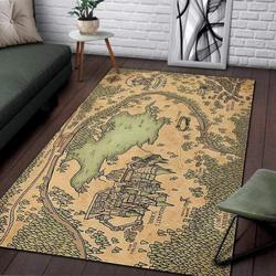 Fantasy Movie Area Map Home Decor Rectangle Area Rug Living Room Rug