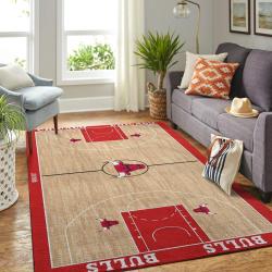 NBA Chicago Bulls Rectangle Rug Personalized Non-Slip Carpet Gift For Basketball Fans