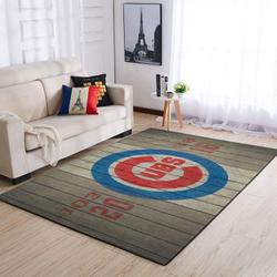 Chicago Cub Wooden Area Rug Mlb Team Logo Carpet Living Room Rugs V977