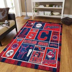 Cleveland Indians Area Rug Mlb Baseball Team Logo Rug Regtangle Floor Decor V584