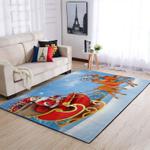 christmas santa claus deer sleigh area rug 19100314 ofd area rug living room carpet rug regtangle carpet floor decor home decor 0
