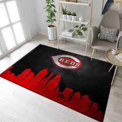 Cincinnati Reds Mlb Baseball Team Logo Carpet Living Room Rugs 9
