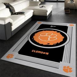 Clemson Tigers Ncaa 1 Living Room And Bed Room Rug Regtangle Carpet