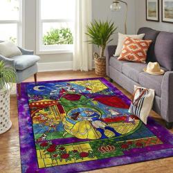 Beauty And the Beast Disney Nice Gift Home Decor Rectangle Area Rug Home Decor