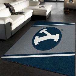 College Spirit Brigham Young Sport Area Rug Carpet Team Logo Family Gi