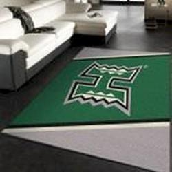 College Spirit Hawaii Sport Area Rug Carpet Team Logo Home Decor Floor