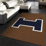 college spirit illinois sport area rug team logo home decor floor deco 0