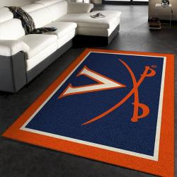 College Spirit Virginia Sport Area Rug Carpet Team Logo Family Gift Us