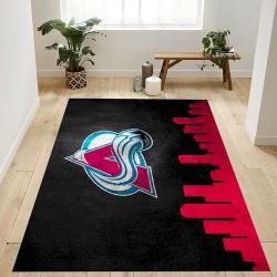 NHL Colorado Avalanche Rectangle Rug Personalized Non-Slip Carpet Gift For Ice Hockey Fans
