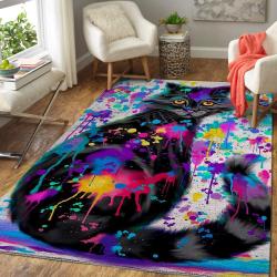 Colorful Cat Area Rug Ofd Pcc190827 Area Rug Living Room Carpet Rug Regtangle Carpet Floor Decor Home Decor